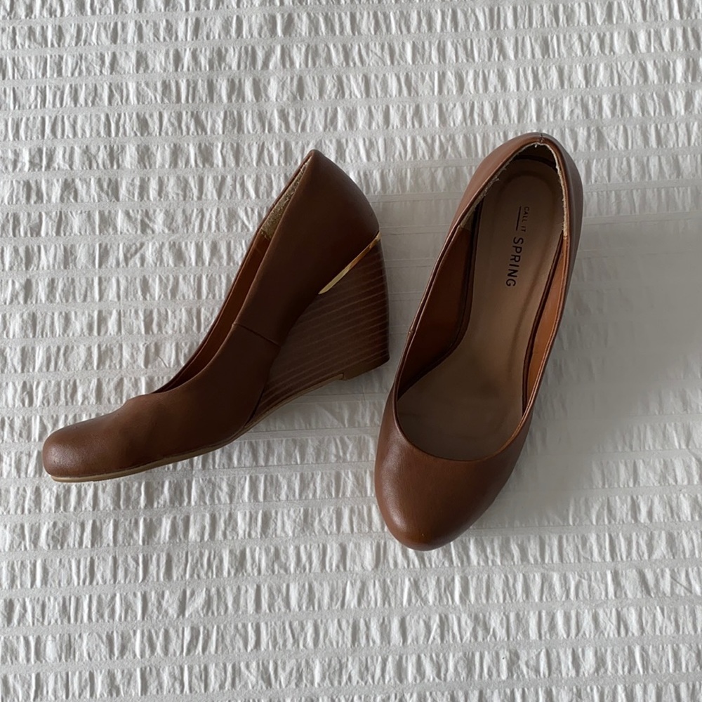 Brown Wedge Heels